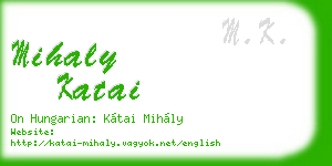 mihaly katai business card