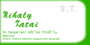 mihaly katai business card